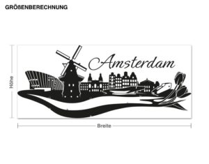 Wandtattoo Architektur & Skyline Amsterdam