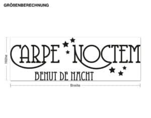 Wandtattoo Spruch Benut de Nacht