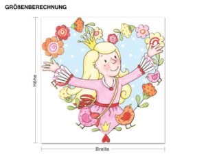 Wandtattoo Kinderzimmer Steinbeck - Blumenherz