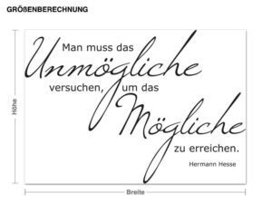 Wandtattoo Spruch Das Unmögliche