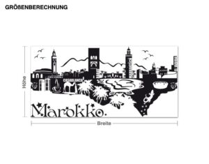 Wandtattoo Architektur & Skyline Detailierte Marokko Skyline