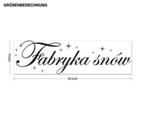 Wandtattoo Spruch Fabryka snów