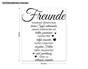 Wandtattoo Spruch Freunde