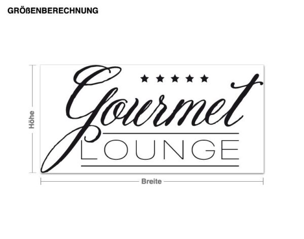 Wandtattoo Küchenspruch Gourmet Lounge