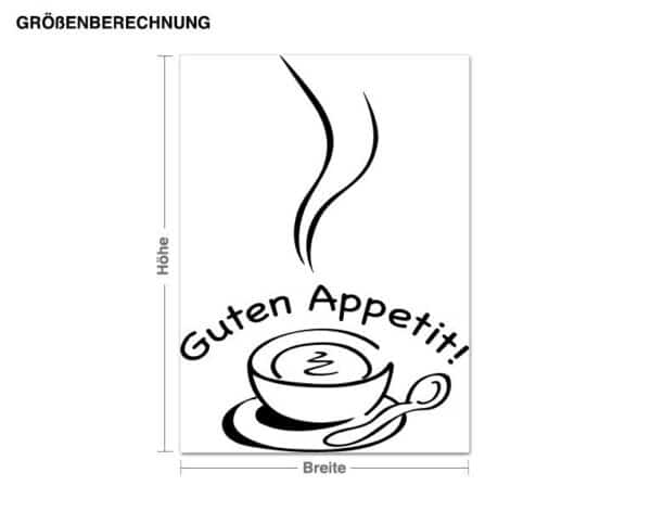 Wandtattoo Küchenspruch Guten Appetit!