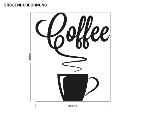 Wandtattoo Küchenspruch Heißer Kaffee