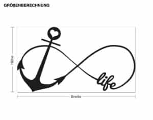 Wandtattoo Spruch Infinity Life