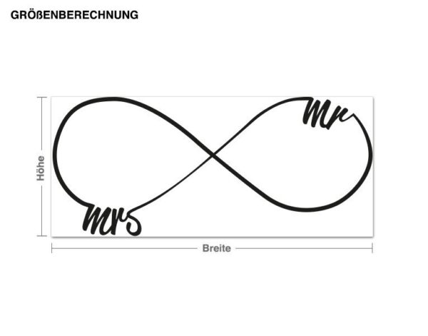 Wandtattoo Spruch Infinity Mrs and Mr