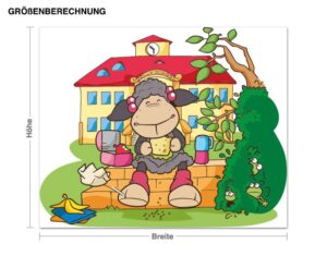 Wandtattoo Kinderzimmer NICI - Jolly Lucy auf dem Pausenhof