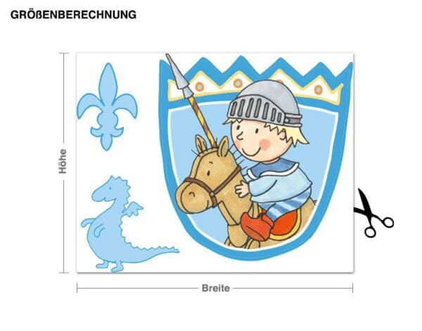 Wandtattoo Kinderzimmer Steinbeck - Kleiner Ritter