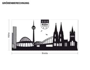 Wandtattoo Architektur & Skyline Köln-Skyline