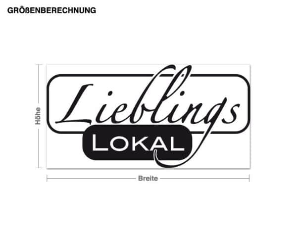 Wandtattoo Küchenspruch Lieblings-Lokal