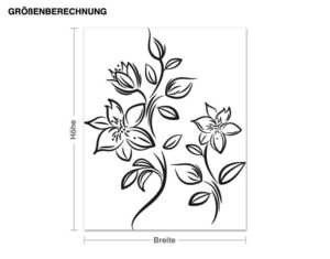 Wandtattoo Blumen Lilien