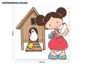 Wandtattoo Kinderzimmer NICI - Minisophie mit Huhn