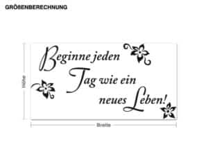 Wandtattoo Spruch Neues Leben