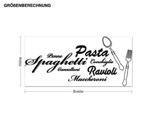 Wandtattoo Küchenspruch Pasta