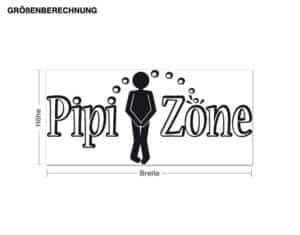 Wandtattoo Spruch Pipi Zone