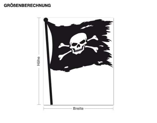 Wandtattoo Kinderzimmer Piratenflagge