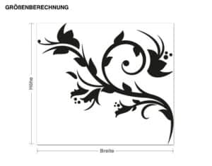 Wandtattoo Blumen Ranke