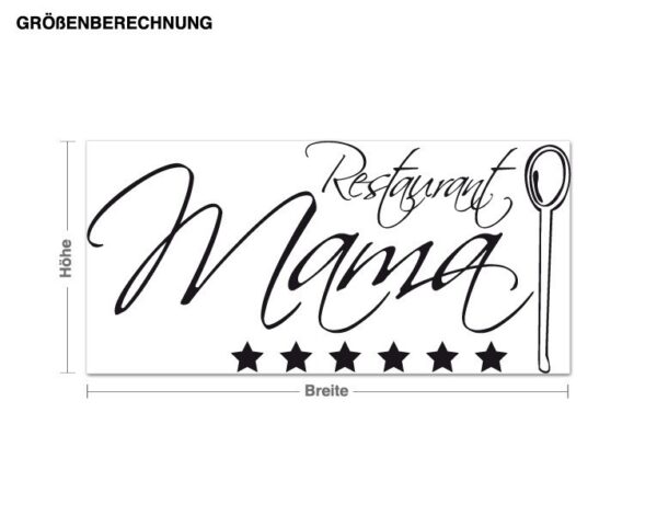 Wandtattoo Küchenspruch Restaurant Mama