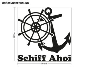 Wandtattoo Kinderzimmer Schiff Ahoi