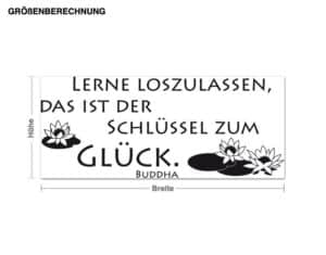 Wandtattoo Spruch Schlüssel zum Glück