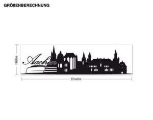 Wandtattoo Architektur & Skyline Skyline Aachen