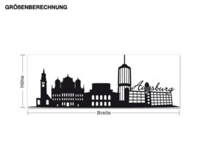 Wandtattoo Architektur & Skyline Skyline Augsburg