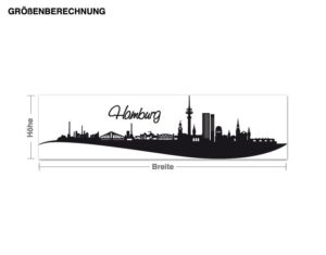 Wandtattoo Architektur & Skyline Skyline Hamburg