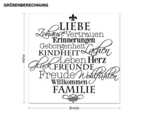 Wandtattoo Spruch Zuhause