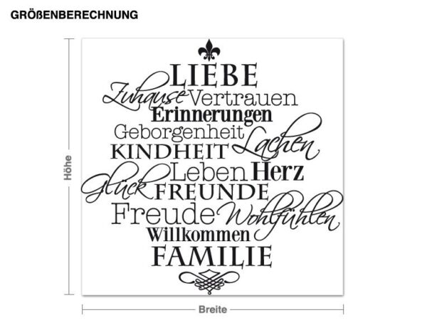 Wandtattoo Spruch Zuhause