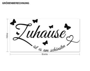 Wandtattoo Zuhause ist es am Schönsten