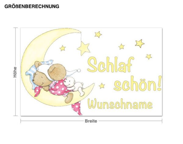 Wunschtext-Wandtattoo Kinderzimmer Steinbeck - Schlaf Schön!