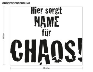 Wunschtext-Wandtattoo Kinderzimmer Wunschtext-Chaos