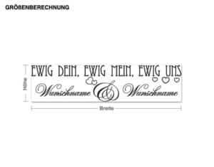 Wunschtext-Wandtattoo Wunschtext-Ewig Dein