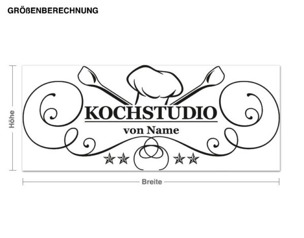 Wandtattoo Küchenspruch Wunschtext-Kochstudio