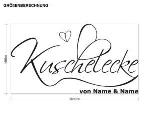 Wunschtext-Wandtattoo Wunschtext-Kuschelecke