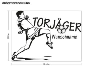 Wunschtext-Wandtattoo Kinderzimmer Wunschtext-Torjäger