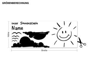 Wunschtext-Wandtattoo Kinderzimmer Wunschtext-Unser Sonnenschein