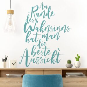 Wandtattoo Spruch Am Rande des Wahnsinns