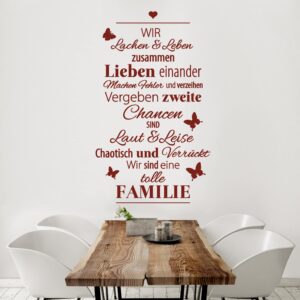 Wandtattoo Spruch Eine tolle Familie