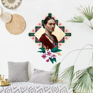 Wandtattoo Blumen Frida Kahlo - Blumen und Geometrie