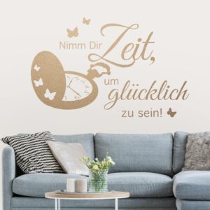 Wandtattoo Spruch Glücklich sein