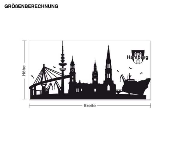Wandtattoo Architektur & Skyline Hamburg-Skyline