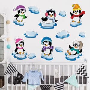 Wandtattoo Kinderzimmer Pinguin Winter Kinderzimmer Set