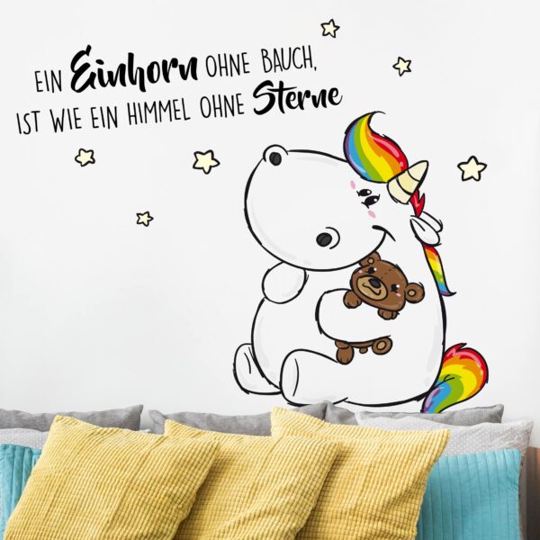 Wandtattoo Kinderzimmer Pummeleinhorn - Himmel ohne Sterne