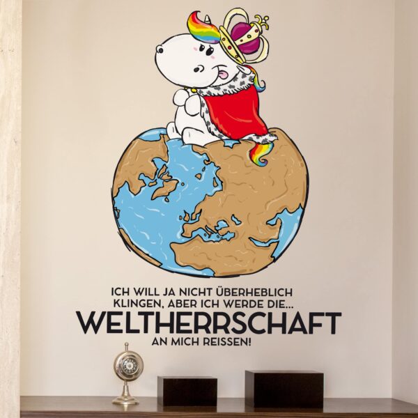 Wandtattoo Kinderzimmer Pummeleinhorn - Weltherrschaft