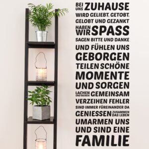 Wandtattoo Spruch Bei uns Zuhause