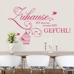 Wandtattoo Spruch Zuhause ist ein Gefühl