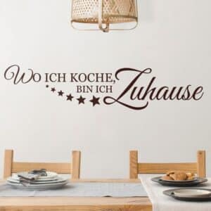 Wandtattoo Küchenspruch Wo ich koche